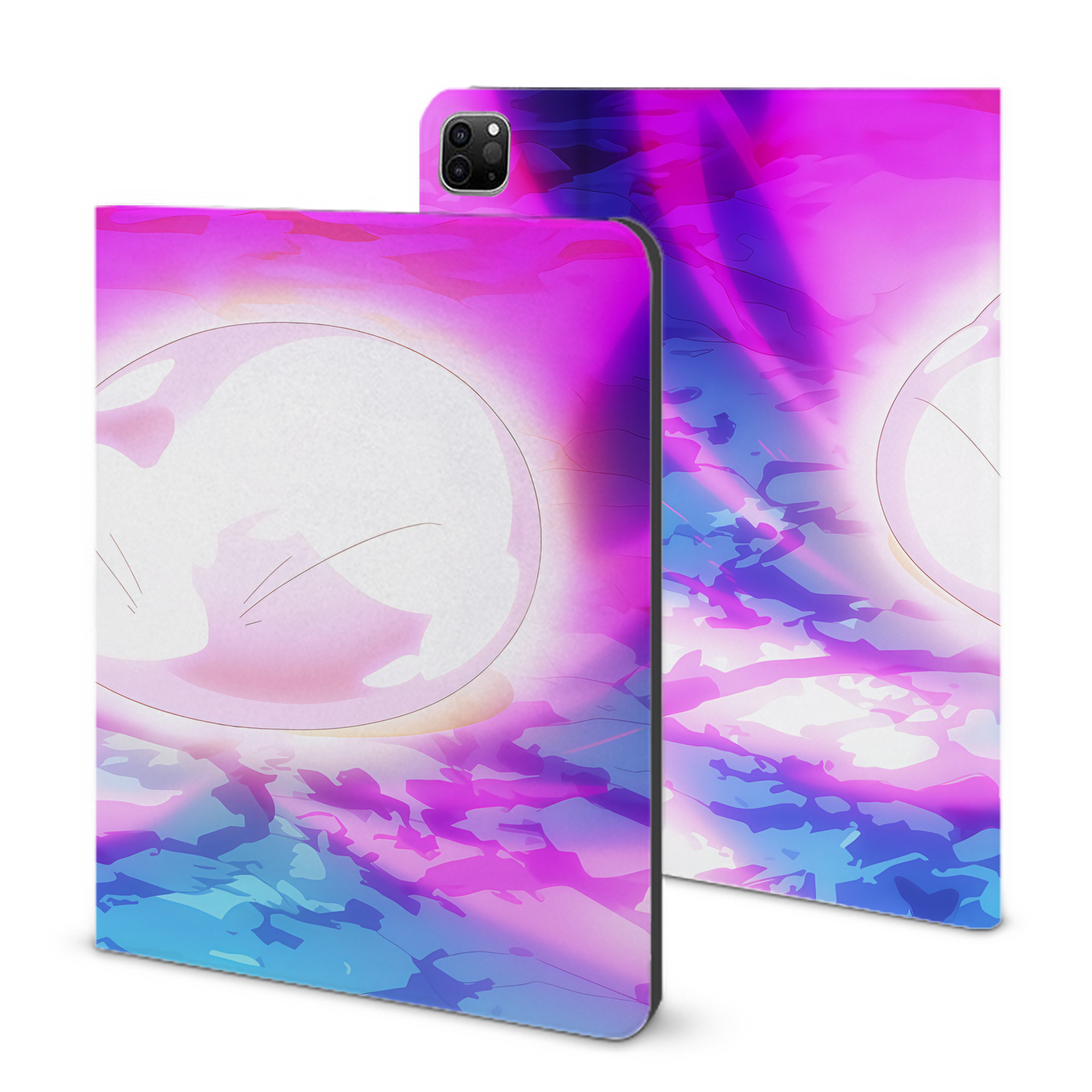 （画像用） 転スラ Regarding Reincarnated to Slime IPad ケース ブック型 PUレザー TPU 耐衝撃 軽量 薄型 ペン収納なし 全面保護 IPad 各モデル対応
